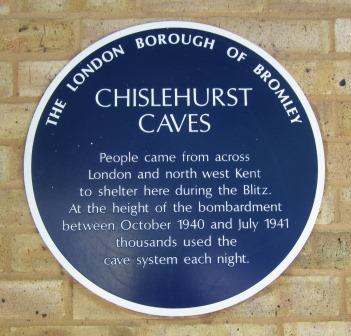 Chislehurst Caves Plaque